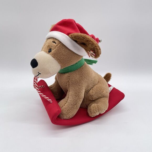 Hallmark Christmas Animated Plush Dog on Sled Barks Jingle Bells Sound & Motion - Picture 3 of 6